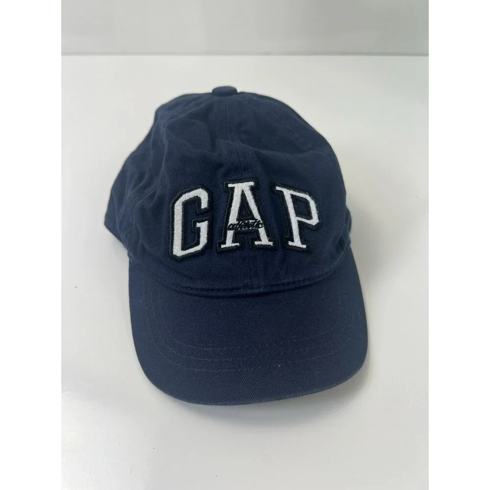 Baby Gap Hat Boys S/M Blue GAP Logo Baseball Cap 100% Cotton Ball Cap Retro